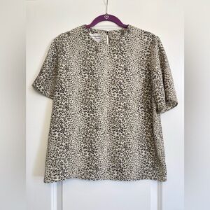 Harberdashery by Leslie Fay Sportswear | Women’s 10P | Animal Print Blouse
